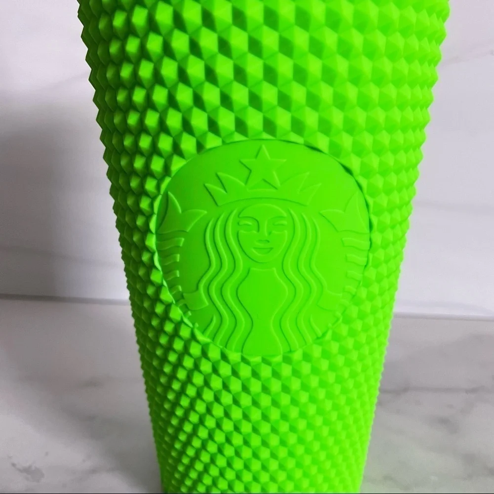 Starbucks Halloween 2021 Neon Green Studded Tumbler Cup with Straw- 16 oz